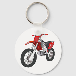 Red and Black Off-Road/Enduro Motorcycle Keychain