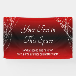 Red and Black Ombre Lights Add Your Custom Text Banner