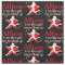 RED AND BLACK PERSONALIZED TRACK STAR FABRIC