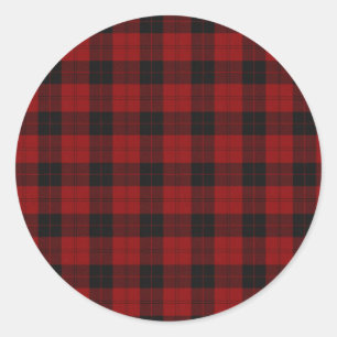 Red and Black Plaid Envelope Seal Stickers