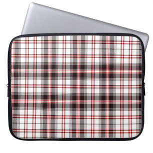 Red and Black Plaid Pattern Laptop Sleeve