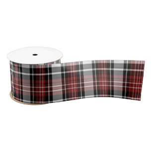 Red And Black Plaid Satin Ribbon