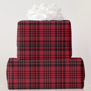 Red and Black Plaid Tartan Christmas Roll of Wrapping Paper