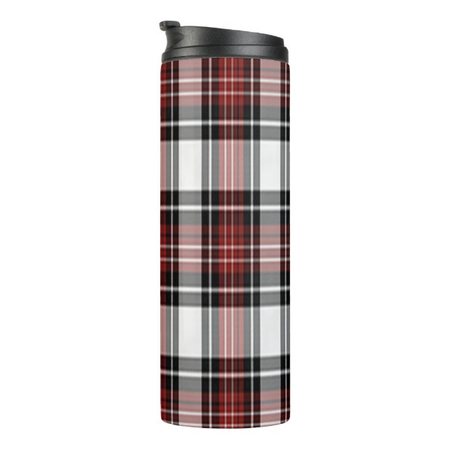 Red And Black Plaid Thermal Tumbler (Rotated Right)