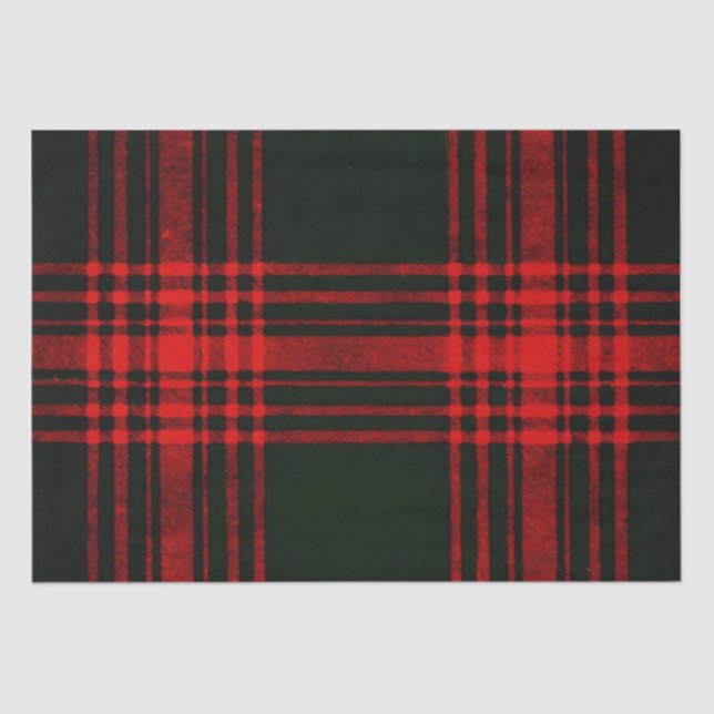 red and black plaid  tissue paper (Front)