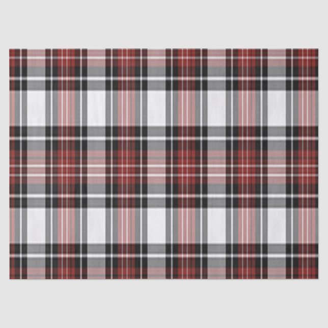 Red And Black Plaid Tissue Paper (Front)