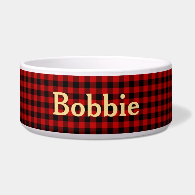 Red and Black Plaid with Name (Front)