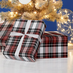 Red And Black Plaid Wrapping Paper