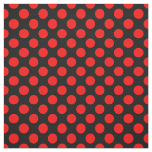 Red and Black Polka Dot Fabric