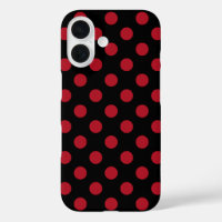 Red and black polka dots