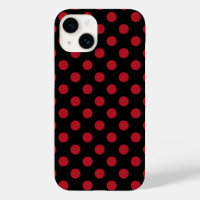 Red and black polka dots