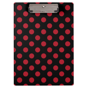 Red and black polka dots clipboard