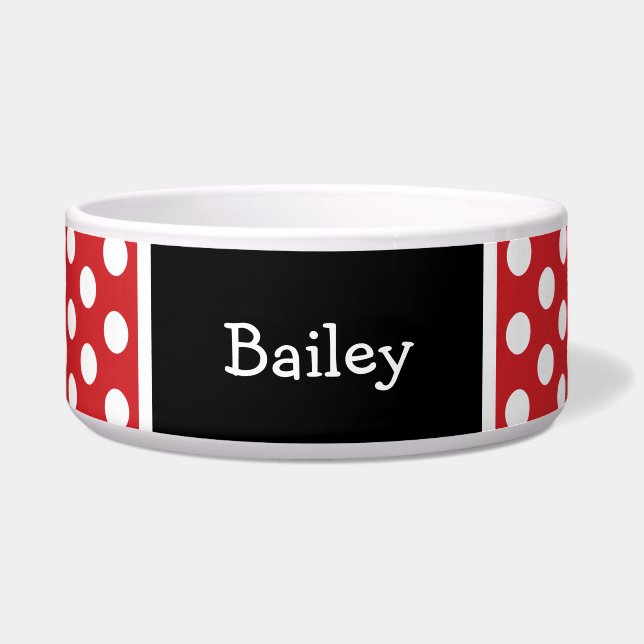 Red and Black Polka Dots Monogram (Front)