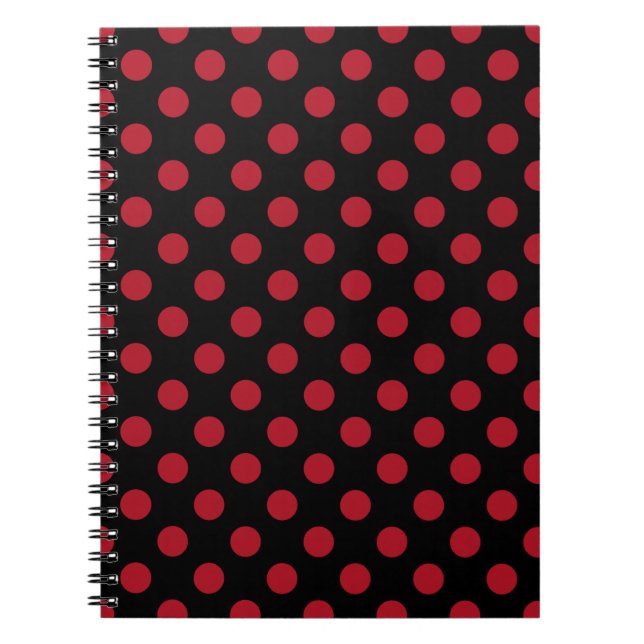 Red and black polka dots notebook (Front)