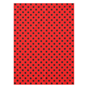 Red and Black Polka Dots Tablecloth