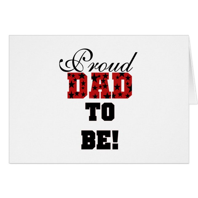 Red and Black Proud Dad to Be tshirts and Gifts (Front Horizontal)