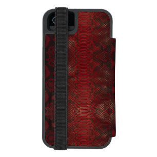 Red and Black Python Print Incipio Watson™ iPhone 5 Wallet Case