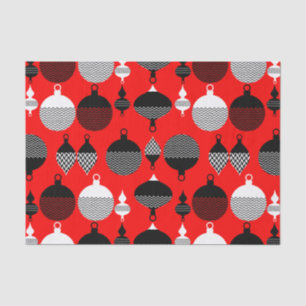 Red And Black Retro Christmas Decorative Ball Tissue Paper