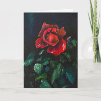 Red and Black Rose Card