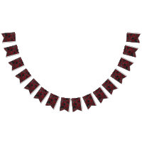 Red and Black Rose Gothic Wedding Bunting