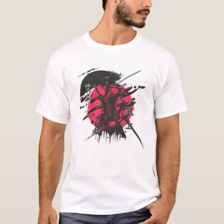 Red and black samurai T-shirt