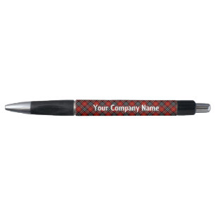 Red and Black Scottish Tartan Plaid Pen