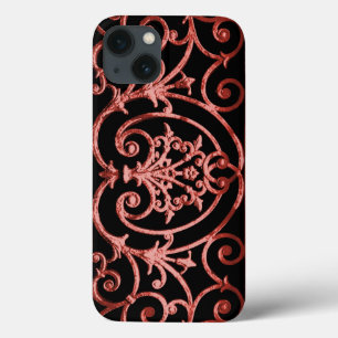 Red and black scrollwork pattern Case-Mate iPhone  iPhone 13 Case