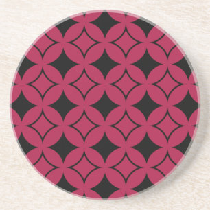 Red and black shippo coaster