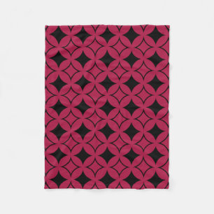 Red and black shippo fleece blanket