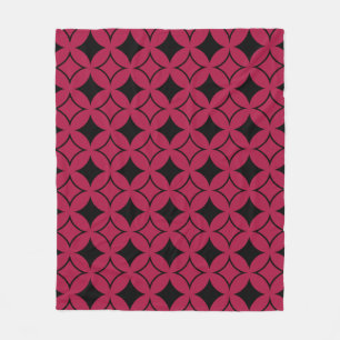 Red and black shippo fleece blanket