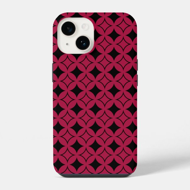 Red and black shippo iPhone case (Back)