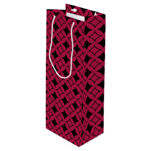 Red and black shippo wine gift bag
