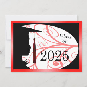 Red and Black Silhouette 2025 Card
