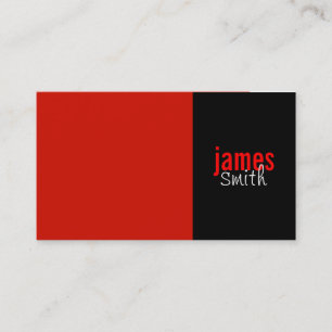 Red and Black Solid Color Business Card