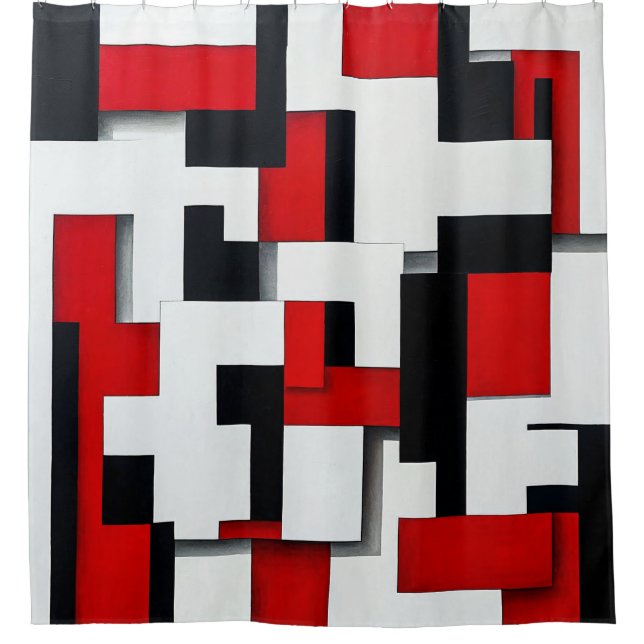 Red and black square pattern with a white backgrou (Front)