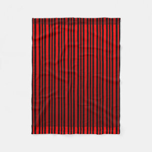 Red And Black Stripe Fleece Blanket
