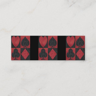 Red and Black Suits in Lace,  Mini Bookmarks Mini Business Card