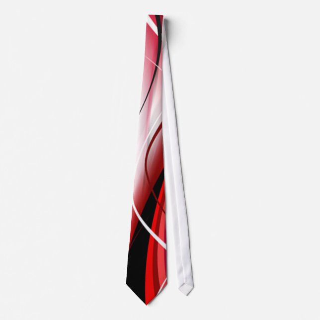 Red and Black Swirl Tie (Front)