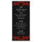 Red and Black Swirl Wedding Reception Menu