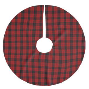 Red and Black Tartan Brushed Polyester Tree Skirt