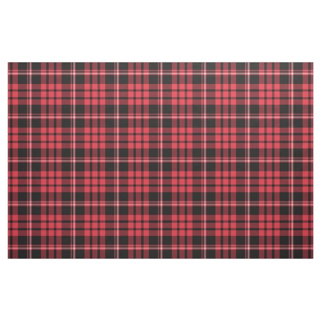 Red And Black Tartan Plaid Scottish Pattern Fabric (Fat Quarter)