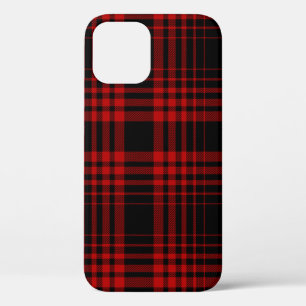 Red and black tartan plaid Scottish seamless patte iPhone 12 Case
