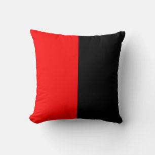 Red and Black Throw Pillow