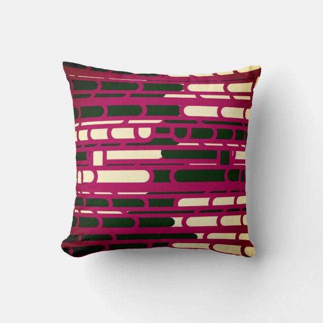Red and black throw pillow (Front)