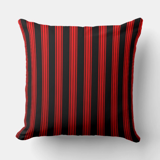 Red And Black Throw Pillow (Front)