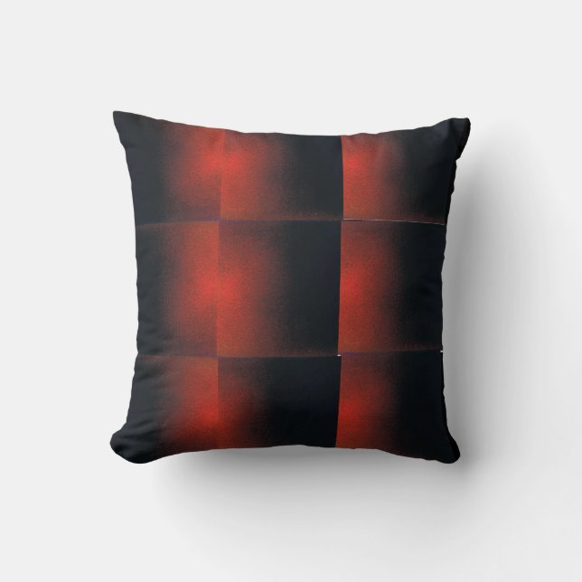 Red and Black Throw Pillow (Front)