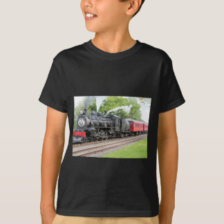 Red And Black Train Dark Grey Boys T-Shirt