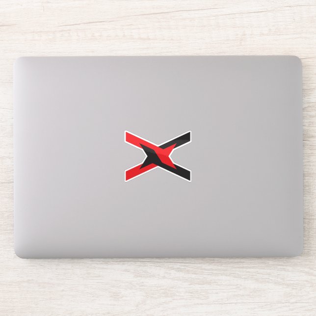 Red and Black Unit Letter X Monogram (Computer)