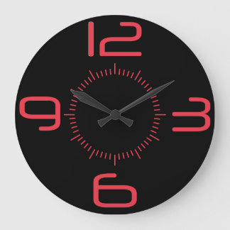 Red and Black wall clock