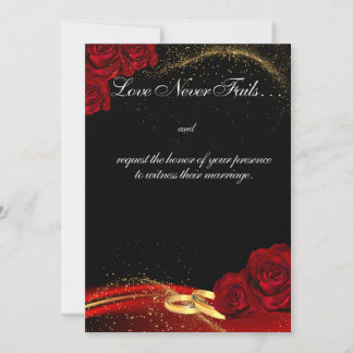 Red and Black Wedding Invitation